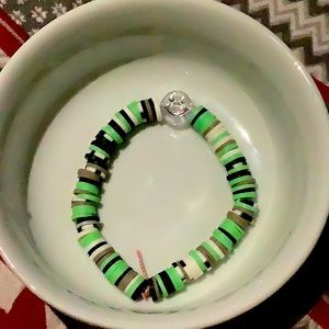 Green smiley face bracelet